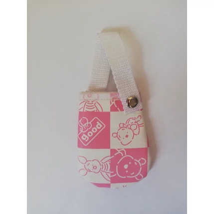 Patentos tok, álló Micimackós (6x10cm), rózsaszín-fehér