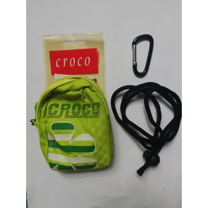 Nyakpántos tok, álló Croco (8x13 cm), zöld