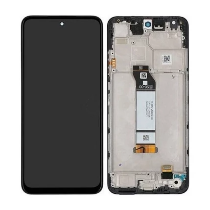 Xiaomi Redmi Note 10 5G/Poco M3 Pro 5G, LCD kijelző érintőplexivel és előlap kerettel, fekete