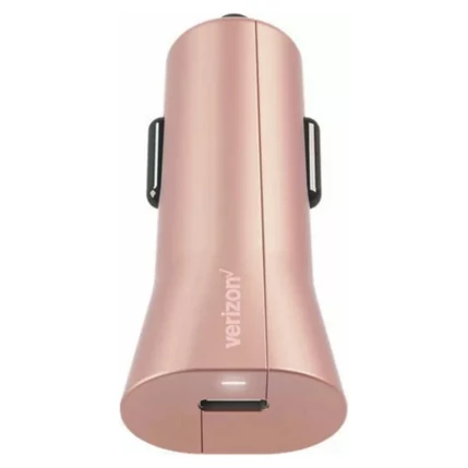 Verizon, Szivargyújtós gyorstöltő, 27W 1x USB-C, rose-gold (fast charge)