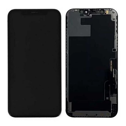 Apple iPhone 12/12 Pro, LCD kijelző érintőplexivel (HD INCELL), fekete