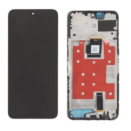 Honor 200 Smart, LCD kijelző érintőplexivel és előlapkerettel, fekete (Utángyártott)