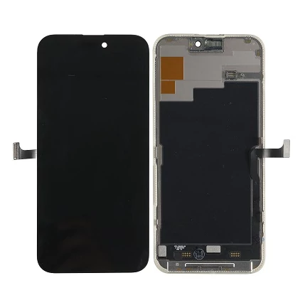 Apple iPhone 15 Pro Max, LCD kijelző érintőplexivel (HARD OLED IC CSERE TÁMOGATÁS), fekete