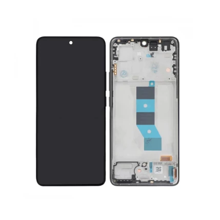 Xiaomi Redmi Note 14 5G, LCD kijelző érintőplexivel és előlapkerettel, fekete (56002000O1700)  (GYÁRI) (SERVICE PACK)