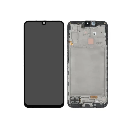 Samsung A175F Galaxy A17 4G, LCD kijelző érintőplexivel és előlapkerettel, fekete (GH82-38527A) (GYÁRI) (SERVICE PACK)