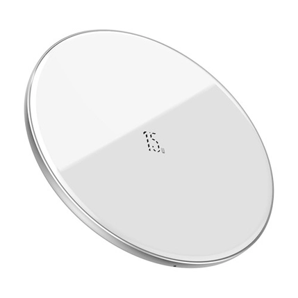 Baseus Simple Qi EPP 15W, Vezeték nélküli töltő, fehér