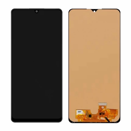 Samsung A426 Galaxy A42 5G, LCD kijelző érintőplexivel és előlappal, fekete (Oled)