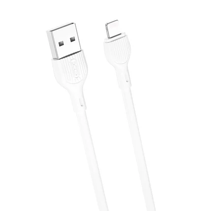 XO NB103 - USB - Lightning, USB kábel (2 méter 2,1A), fehér (Fast Charge - Gyors Töltés)