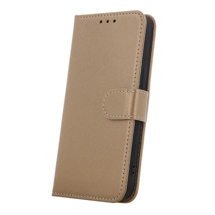 Samsung A366 Galaxy A36 5G, Oldalra nyíló flip tok, Smart Classic, arany