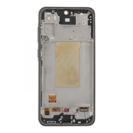 Samsung A366 Galaxy A36 5G, LCD kijelző érintőplexivel és előlap kerettel, fekete (OLED)