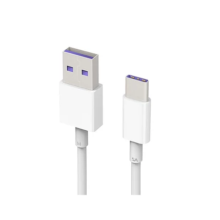 HUAWEI AP71 GYÁRI QUICK CHARGER USB-S TÖLTŐKÁBEL, ADATKÁBEL, FEHÉR (TYPE-C, 5A, GYORSTÖLTÉS, 100CM)