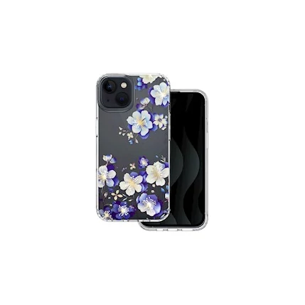 Apple iPhone 16, Szilikon tok, floral