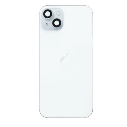 Apple iPhone 15 Plus, Akkufedél + ragasztó, (nagy lyukú verzió), kék (OEM)
