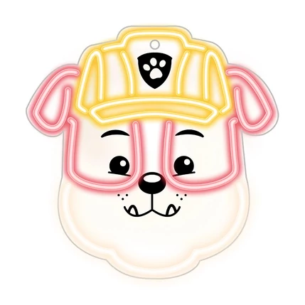 Paw Patrol OW-13044 Neon LED Falra akasztható dekorációs lámpa, Mancs őrjárat - Rubble 
