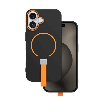 Apple iPhone 17 Pro, Szilikon tok, Thin Mag Loop, fekete