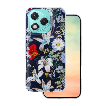 Xiaomi Redmi 15 4G/5G, Szilikon tok, Glow Glam, kék (171,08 x 82,05 x 8,55 mm)