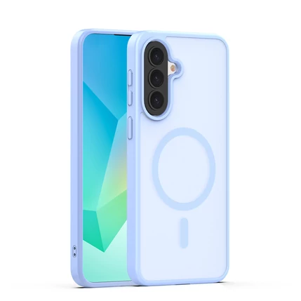 Samsung A576 Galaxy A57 5G, Szilikon tok, Matt MagSafe, világoskék