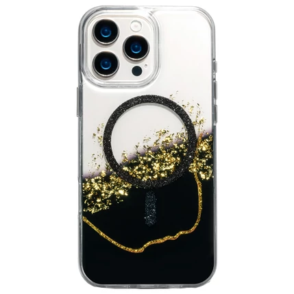 Apple iPhone 17 6,3", Szilikon tok, Epoxy MagSafe, fekete