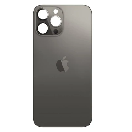 Apple iPhone 14 Pro Max, Akkufedél + ragasztó, (nagy lyukú verzió), fekete (OEM)