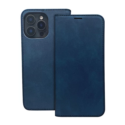 Honor 400, Oldalra nyíló flip tok, Smart Suede, kék