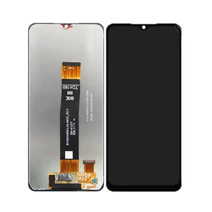 Samsung A127F/A022/M022 Galaxy A12 Nacho/A12s/A02/M02, LCD kijelző érintőplexivel, fekete