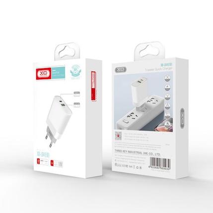 USB XO L64 QC 3.0 20W, Hálózati töltő, (1x USB 1x USB-C), fehér