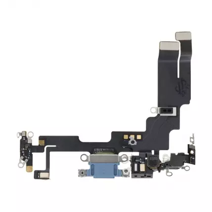 Apple Iphone 14, Átvezető szalagkábel (Flex), Töltő csatlakozó, kék