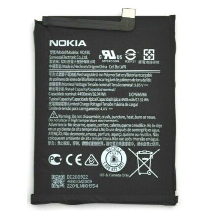 Nokia HQ480, Akkumulátor (4500mAh, Li-ion, Nokia 8.3 5G) (Gyári) Li-Ion