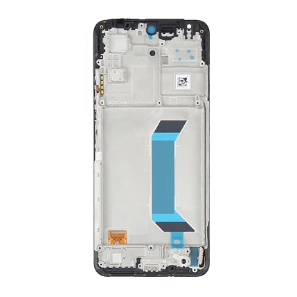 Xiaomi Redmi Note 12 5G/Poco X5, LCD kijelző érintőplexivel és előlap kerettel, fekete TFT