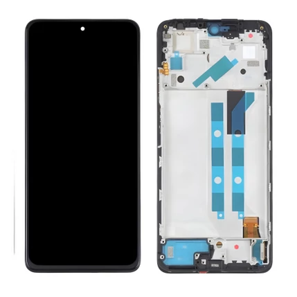 Xiaomi Redmi Note 11 Pro 4G/5G/Poco X4 Pro 5G, LCD kijelző érintőplexivel és előlapkerettel, fekete OLED