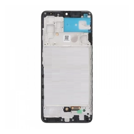Samsung A325 Galaxy A32 4G, LCD kijelző érintőplexivel és előlapkerettel, fekete TFT