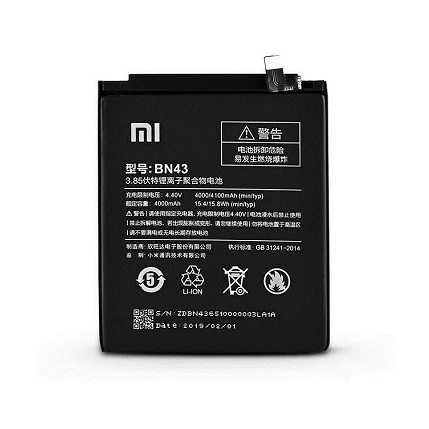 Xiaomi BN43 Redmi Note 4 Global/Note 4X 4100mAh, Akkumulátor + ragasztó (Gyári) Li-Ion