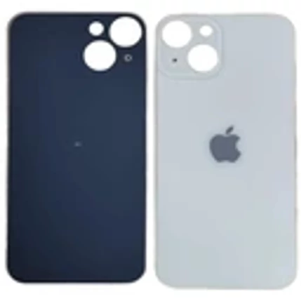 Apple iPhone 14, Akkufedél + ragasztó, (nagy lyukú verzió), fehér (OEM)