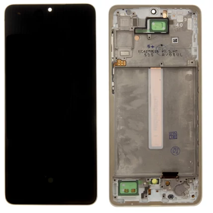 Samsung A336 Galaxy A33 5G, LCD kijelző érintőplexivel és előlappal, fehér (Same Size OLED)
