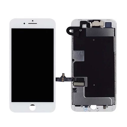 Apple iPhone 8/SE 2020/SE 2022, LCD kijelző érintőplexivel, fehér (Előlapi kamerával és hangszóróval) (GYÁRI)