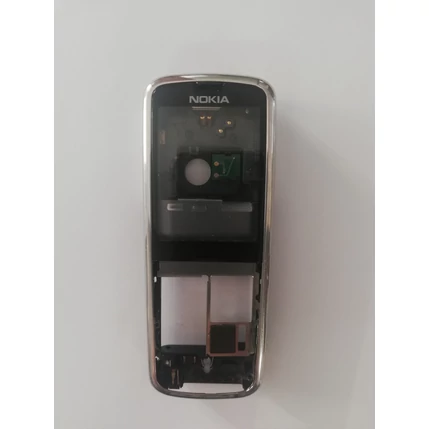 Nokia 6275i komplett ház, Előlap, ezüst-fekete (GYÁRI)