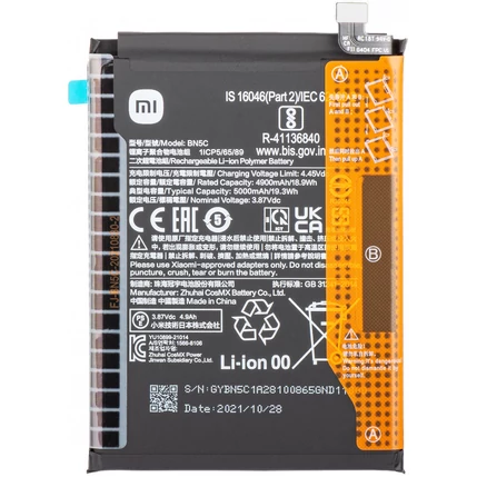 Xiaomi BN5C Redmi Note 11 5G/Poco M4 Pro 5G/Note 11T 5G 5000mAh, Akkumulátor (Gyári) Li-Ion 460200008V1Y (SERVICE PACK)