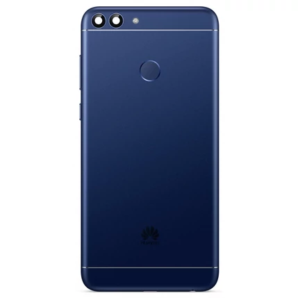 Huawei P Smart 2017, Akkufedél (kamera plexi+ujjlenyomat olvasó), kék 02351TED (GYÁRI) (SERVICE PACK)