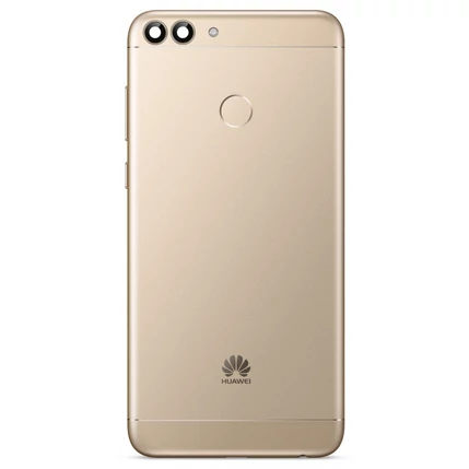 Huawei P Smart 2017, Akkufedél (kamera plexi+ujjlenyomat olvasó), arany 02351TEE (GYÁRI) (SERVICE PACK)