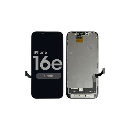 Apple iPhone 16E, LCD kijelző érintőplexivel (DD HARD OLED), fekete (IC CSERE TÁMOGATÁS)