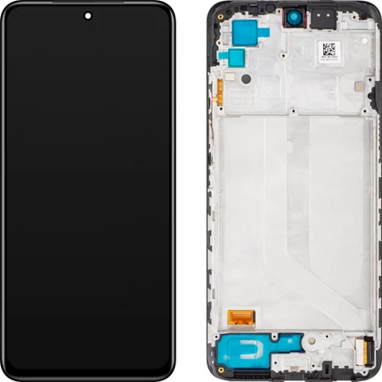 Xiaomi Redmi Note 10 4G/ Note 10S/ Poco M5S, LCD kijelző érintőplexivel és előlapkerettel, fekete (560002K7BN00 5600020K7B00) (SERVICE PACK) (GYÁRI)