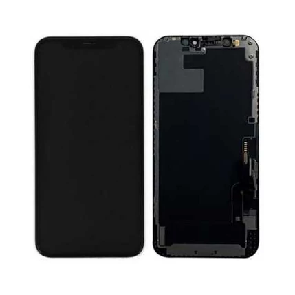 Apple iPhone 12 Pro Max, LCD kijelző érintőplexivel (OLED IC CSERE TÁMOGATÁS), fekete