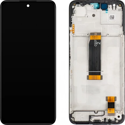 Xiaomi Redmi 13 4G /13 5G/ Poco M6 4G /Poco M6 5G, LCD kijelző érintőplexivel és előlapkerettel, fekete (560001N19A00) (SERVICE PACK) (GYÁRI)