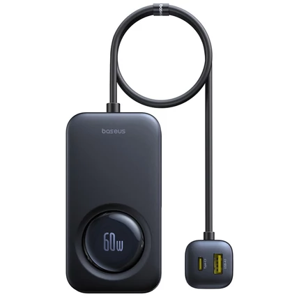 Baseus PrimeTrip VW1C00069000121-00, Szivargyújtós töltő, 3A 105W, 3 x USB-A - 3 x USB-C, fekete 