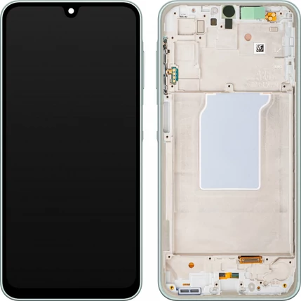 Samsung A266 Galaxy A26 5G, LCD kijelző érintőplexivel és előlap kerettel, zöld, menta (GH82-37049C) (GYÁRI) (SERVICE PACK)