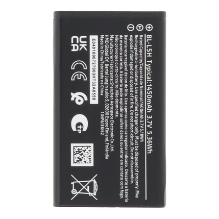 Nokia BL-L5H 105 4G/ 110 4G/ 125 2023/ 150 2023 1450mAh, Akkumulátor (Gyári) Li-Ion