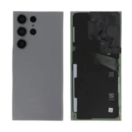 Samsung S918 Galaxy S23 Ultra, Akkufedél, (kameraplexivel), szürke (GYÁRI BONTOTT ÚJ ÁLLAPOTÚ)