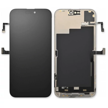 Apple iPhone 16 Plus, LCD kijelző érintőplexivel (SOFT OLED IC CSERE TÁMOGATÁS), fekete 