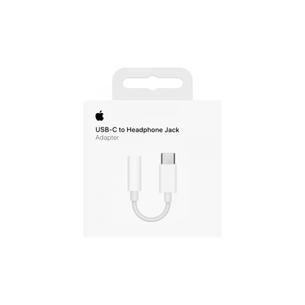 Apple, USB-C - 3,5mm jack - Adapter, fehér (MU7E2AM/A) (GYÁRI)