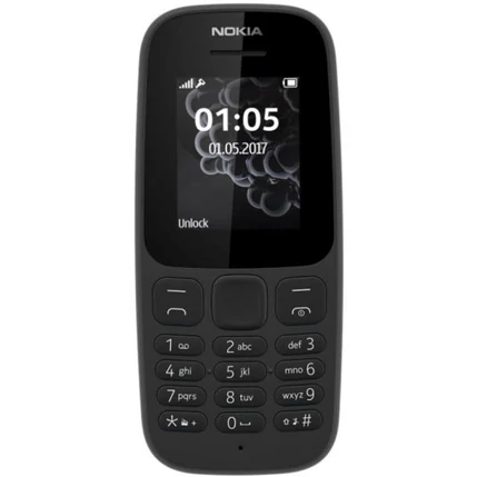 Nokia 105 (2017) DualSIM, Kártyafüggetlen, Mobiltelefon, fekete